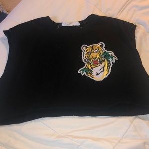 Tiger crop top